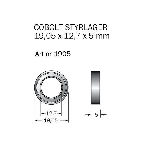 Nedsatt pris Cobolt 1905 Kullager